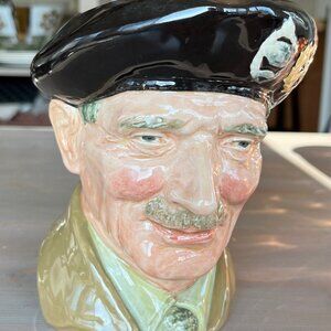 Vintage Royal Doulton Large Character Jug Monty D6202